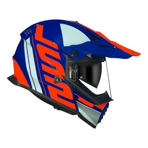 CAPACETE LS2 PIONEER EVO TROPHY LARANJA/AZUL