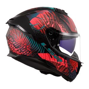 CAPACETE LS2 STREAM II JUNGLE MATTE PRETO/PINK