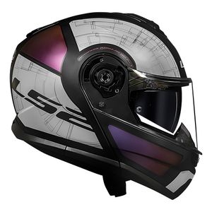 CAPACETE STROBE II ORION PRETO/ROXO FOSCO