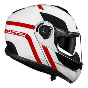 CAPACETE STROBE II AUTOX BRANCO/VERMELHO