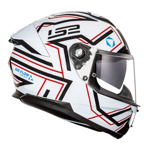 CAPACETE LS2 STREAM II MAZE BRANCO