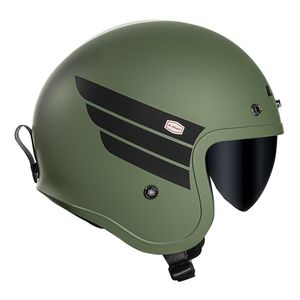 CAPACETE LS2 SPITFIRE RETRO VERDE MILITAR FOSCO